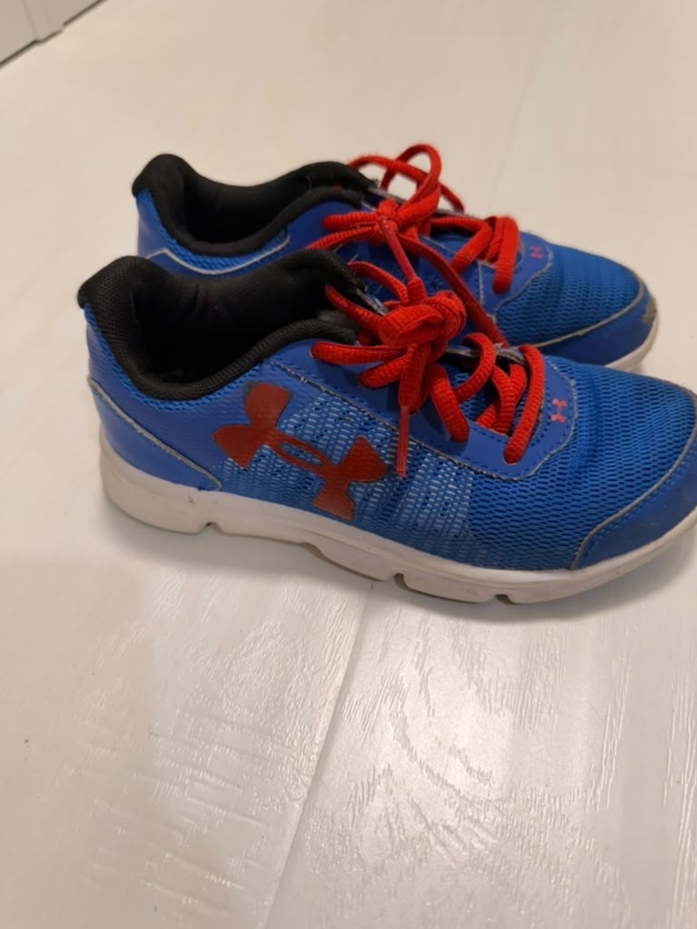 Under Armour Kids Blue and Red Athletic Sneakers